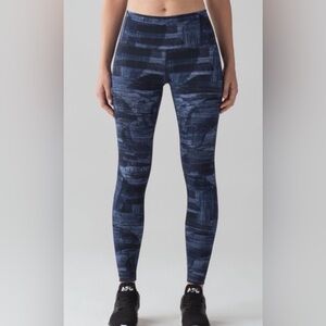 Lululemon Wunder Under Hi-Rise blue leggings size 8